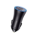 Baseus - Golden Contactor Pro Dual Fast Charger Car Charger USB-C+C 40W -Dark Gray
