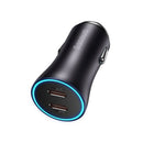 Baseus - Golden Contactor Pro Dual Fast Charger Car Charger USB-C+C 40W -Dark Gray
