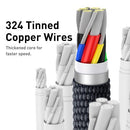 Baseus - Crystal Shine Series Fast Charging Data Cable Type-C to Type-C 100W 2m-Black Compatible for iPhone 15 16 Series