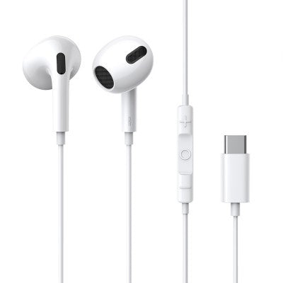 Baseus - Wired Earphones Encok C17 with Type-C Plug - White