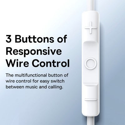 Baseus - Wired Earphones Encok C17 with Type-C Plug - White