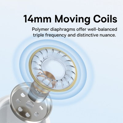 Baseus - Wired Earphones Encok C17 with Type-C Plug - White