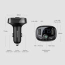 Baseus T Typed S-09A Bluetooth MP3 Car Charger (Standard edition)-Black