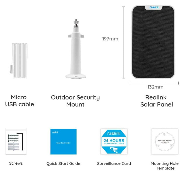 Reolink - Security Camera Solar Panel 3W - White