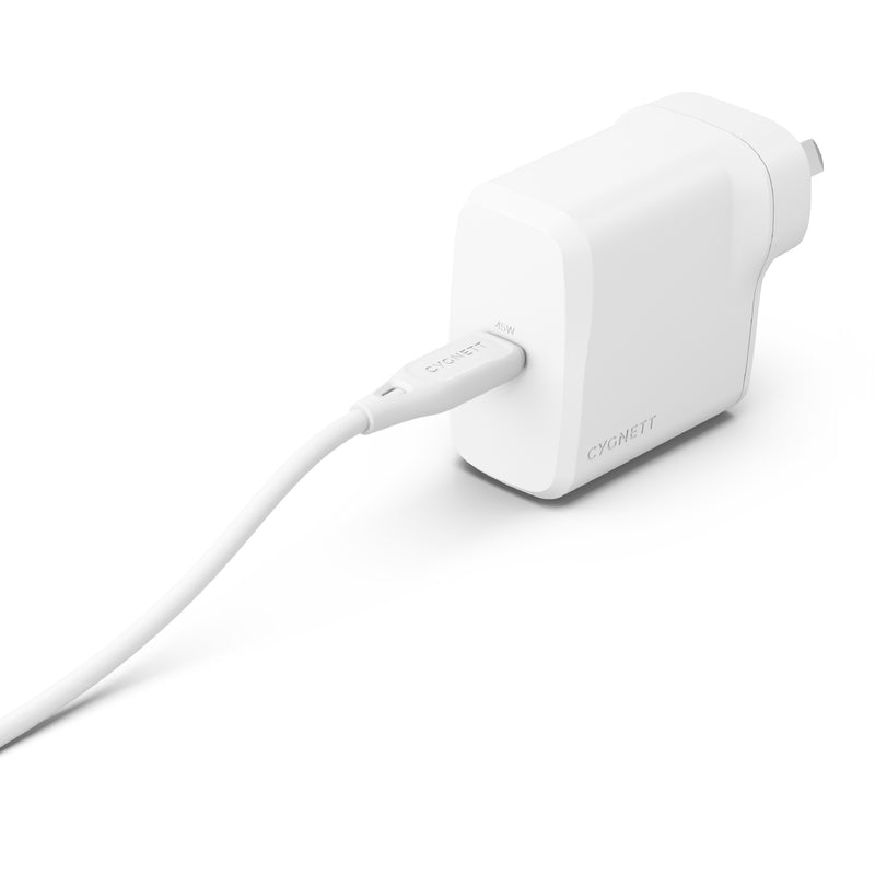 Cygnett - PowerPlus 45W USB-C PD GaN Fast Wall Charger - White
