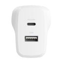 Cygnett - PowerPlus 32W Dual Port (20W USB-C + 12W USB-A) PD Fast Wall Charger - White