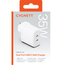 Cygnett - PowerPlus 35W Dual Port USB-C PD Fast Wall Charger - White