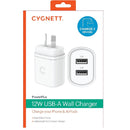 Cygnett PowerPlus - 12W Dual USB-A Wall Charger - White