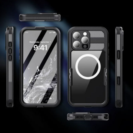 Red Pepper - Waterproof Protective Case - Black - iPhone 16 Plus