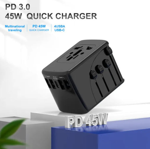 NEWAVE 3 x USB A + USB C 5a Smart Universal Adaptor Charger