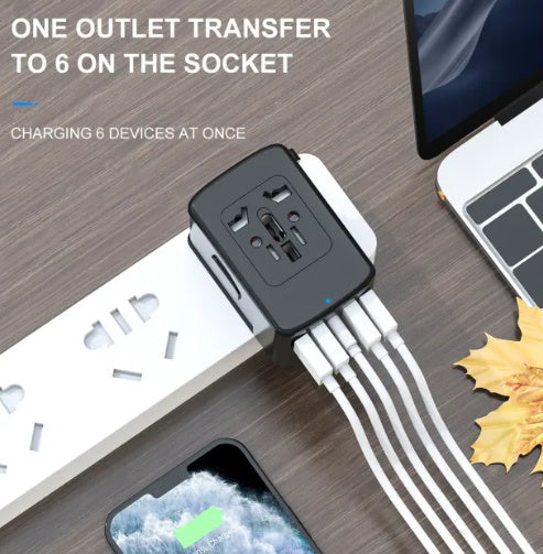 NEWAVE 3 x USB A + USB C 5a Smart Universal Adaptor Charger