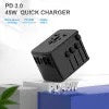 NEWAVE 4 USB-A + 1 USB-C PD 45W 5.4A Smart Universal Travel Adapter Charger