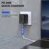 NEWAVE 4 USB-A + 1 USB-C PD 45W 5.4A Smart Universal Travel Adapter Charger