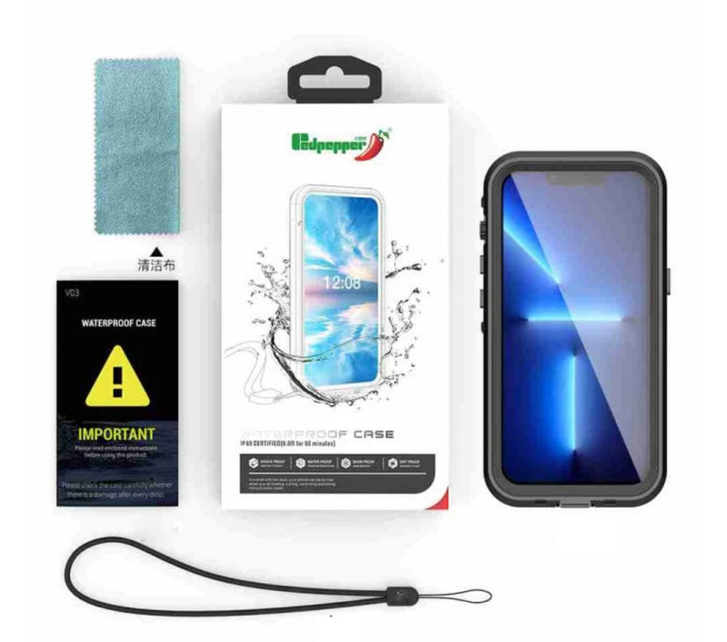 Red Pepper - Waterproof Protective Case - Black - iPhone 15