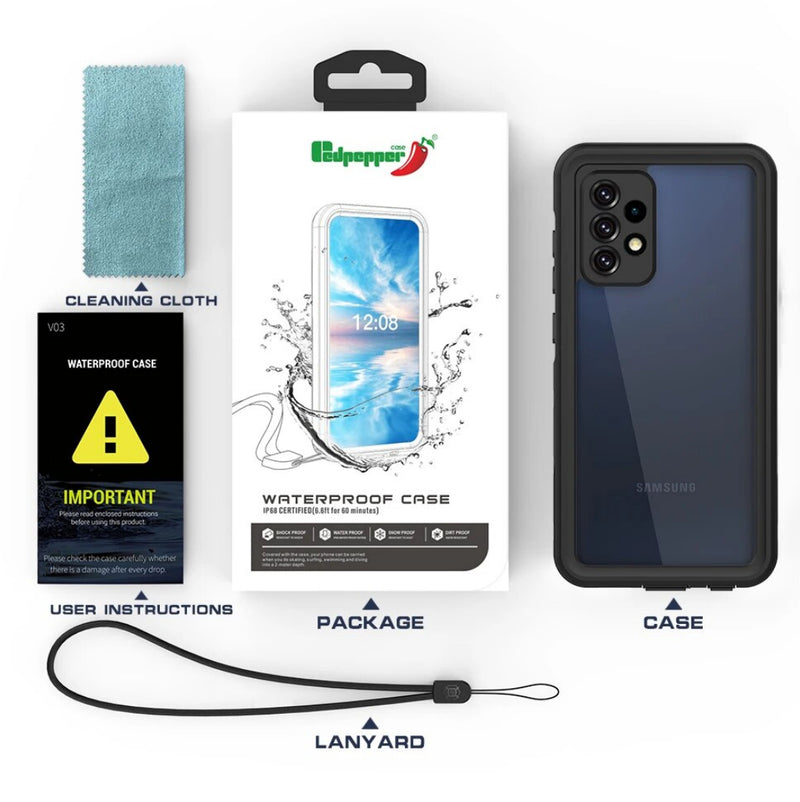 Red Pepper - Waterproof Protective Case - Black - Samsung A21