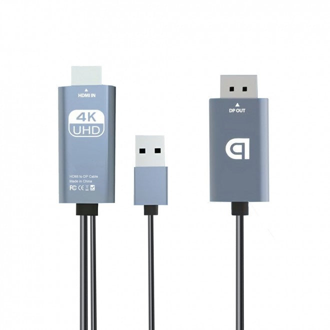 Simplecom TH201 HDMI to DisplayPort Active Converter Cable 4K@60hz USB Powered 2M
