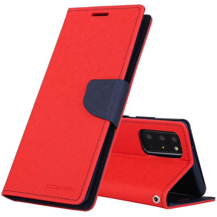 Goospery - Fancy Canvas Diary - Red - iPhone 7 Plus / 8 Plus